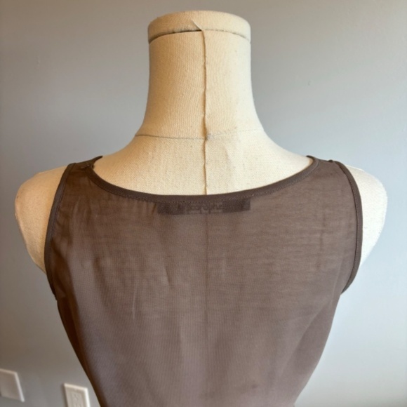 Ark & Co., Women's Sleeveless, Layered, Light Brown Blouse, SZ SM - Picture 5 of 7